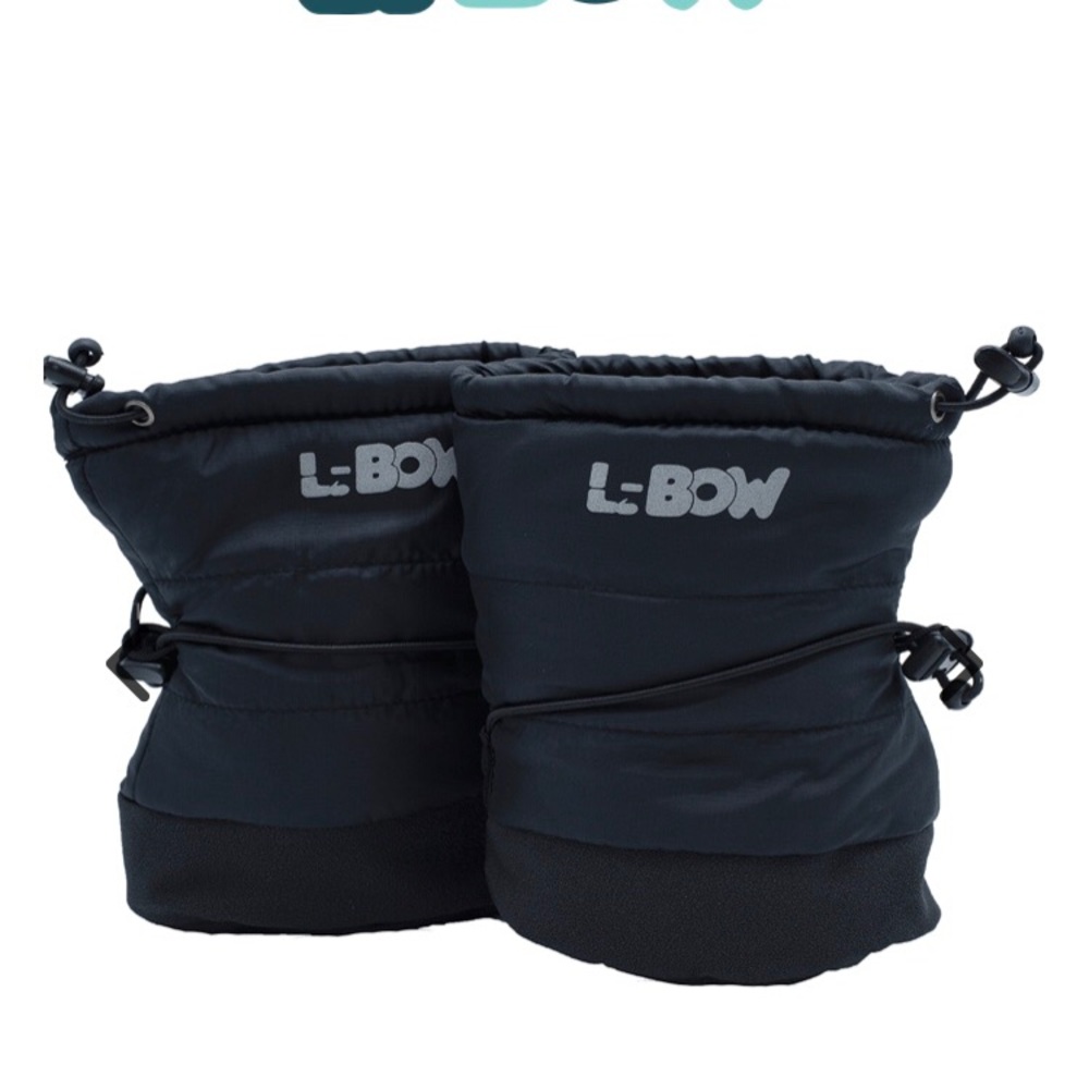 L-Bow Size 0-12 Months Infant Booties in Black